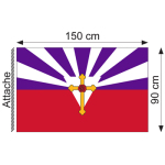 Rosicrucian Flag Horizontal- 90 x 150