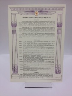 Poster-Rosicrucian Declaration of Human Duties