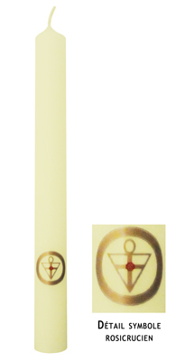 Candle with AMORC Symbol 3.0 cm diam/30 cm high