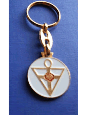 Rosicrucian Keychain - White