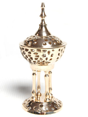 Brass Incense Burner - 4 Pillar