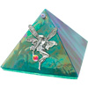Pyramid Glass Box-Fairy with Crystal- Emerald