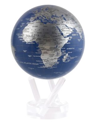 GLOBE- Blue & Silver