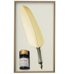 Calligraphy set - gold feather