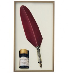 Calligraphy Set - Burgundy Feather