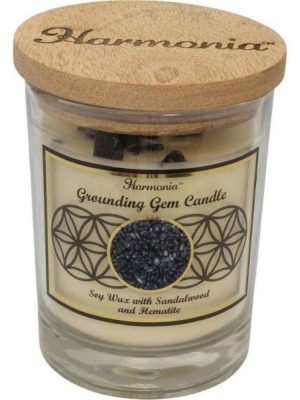 Candle Harmonia Soy Gem- Grounding-Hematite