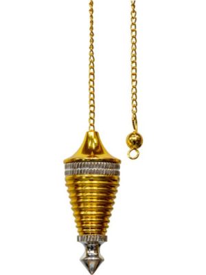 Pendulum Chambered Brass w/Silver Plated Point