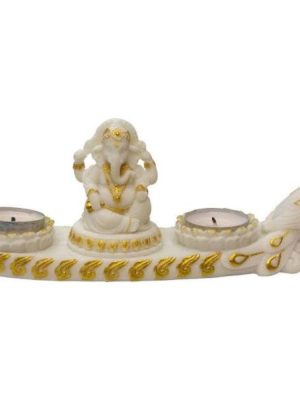 Tealight Holder - Ganesha & Peacock